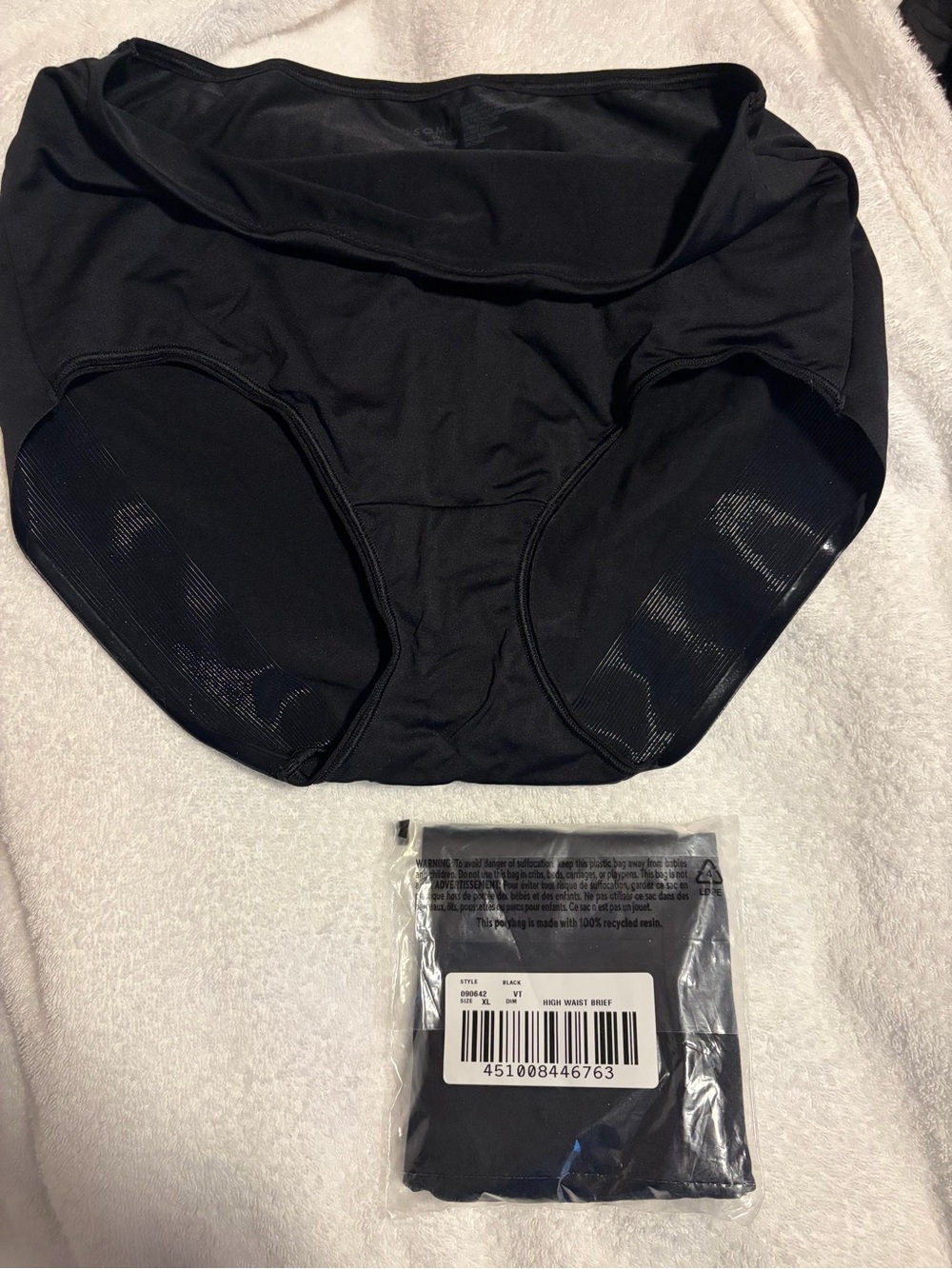 Soma 4 pairs- High-Waist Black Shaping, stay put briefs